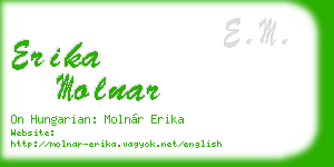 erika molnar business card