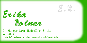 erika molnar business card